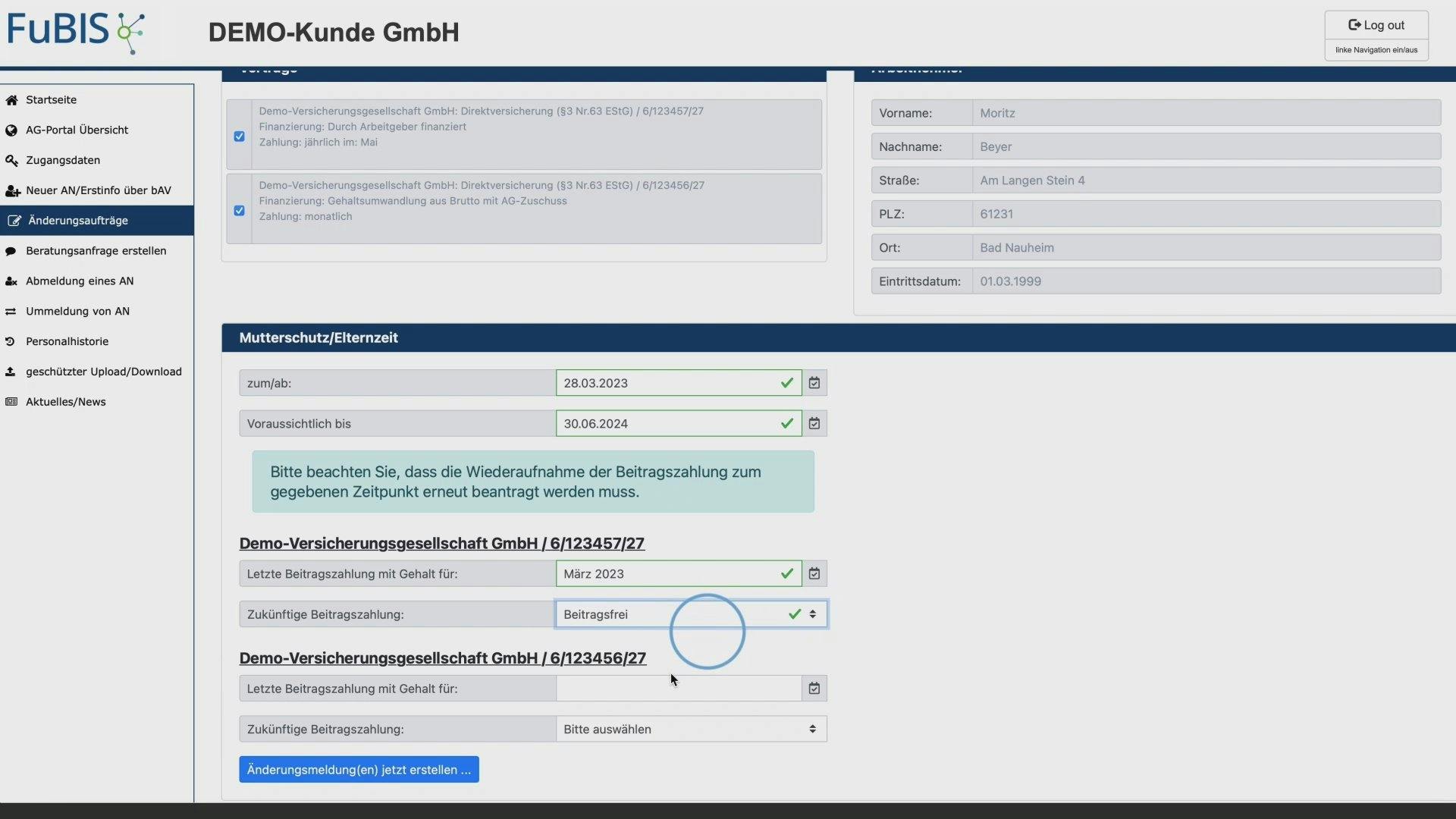Still image from video "Change Notifications and Payroll"